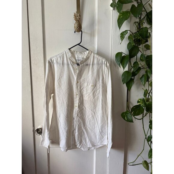 Goodfellow company men’s size medium white button-down shirt - Picture 1 of 8